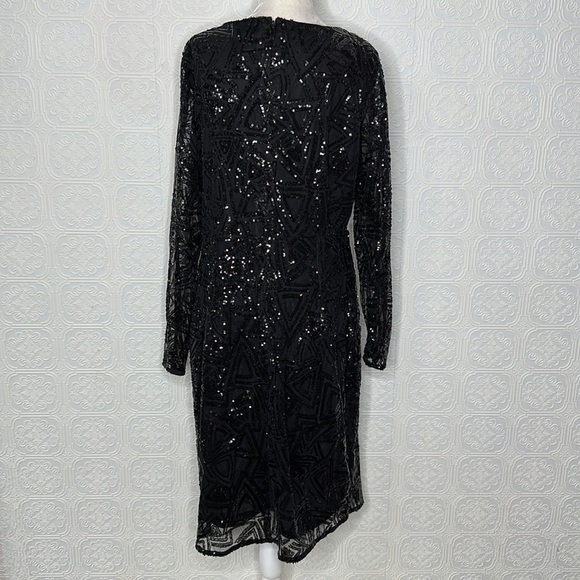 City Chic Black Glitter Dress - Picture 5 of 14